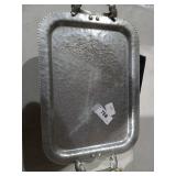 38. Hand wrought silver look 523 serving tray