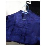 71. Purple Asian silk shirt