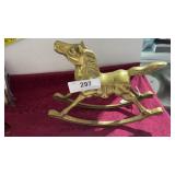 Large Brass Rocking Horse