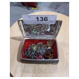 Jewelry box with assorted items