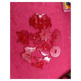 Vintage "HRM" Red Plastic Cookie Cutters - Made
