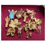 Box w/ Angel Christmas Ornaments & Tree Topper