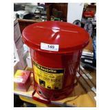 NEW Justrite Oily Waste Can 5 Gallon