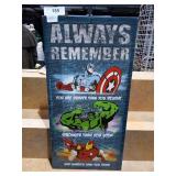 New Marvel "Always Remember...."  Wall Picture
