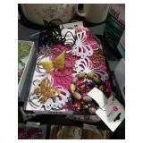 Tray of Fashion Jewelry Pink Beaded Necklace