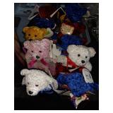 10 Small Bears in Gift Bags