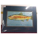 Matted Copy of Art - Rainbow Trout