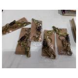 5 Brass Toy Gun Clip on Key Ring