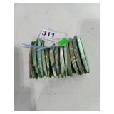 Green Sliver Stone Bracelet