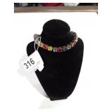 7 1/2" Long Multi Colored Stone Bracelets