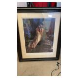 Framed matted wall art