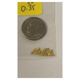 0.35 Grams Natural Alaskian Gold Nuggets/Fines