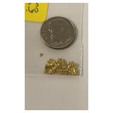 0.60 Grams Natural Alaskan Gold Nuggets/Fines