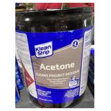 5 Gallons of Acetone.   MAy have dented Cans