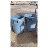 2 garbage cans