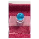 Blue Glass Sphere 1"
