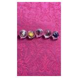 5 Small Glass Balls w/ Insects