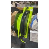 Green Air Hose Reel and Hose ID 3/8"  PSI 300