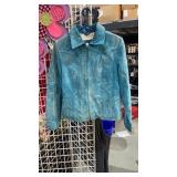 Teal Leather Ladies Insulated Leather Jacket Needs