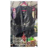 Harley Davidson Black Leather Vest sz Woman M