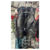 Black Leather Vest Needs Cleaning sz S