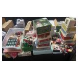 Large Lot of Christmas Ornaments Some New, Tensel