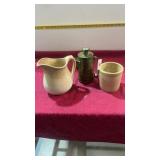 Hand Crafted Pottery Coffee Pot w/ Repaired Lid,