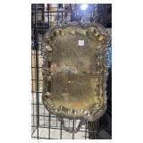 Heavy Silver Plate Large Tray 20" Long