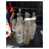 Vintage glass soda bottles