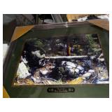 The art of Bev Doolittle.  Fallen tree log framed