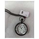 Dark Metal Pocket Watch w/ 2nd Hand   Needs New