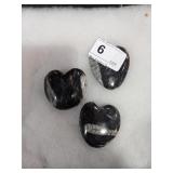 3 Carved Heart Orthoceras