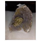 Crystal Amethyst Geode Corner 4 3/8" Tall