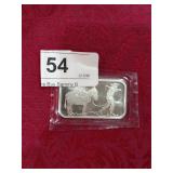 .999 1 oz Silver Bar- Miner & Mule