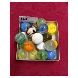 Box of Mixed Colors Glass Marbles