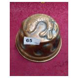 Older Copper Mold w/ Fish on Top 4 1/2" Tall