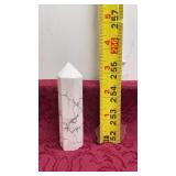 3 3/4 White Howlite  Crystal Point