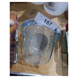 Light Blue Glass Fruit Basket - Princess House