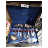 Silver Ware Box w/ Mixed Flat Ware