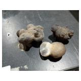 3 pcs Chalcedony Rocks