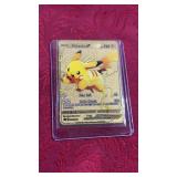 Gold Toned Pokemon Card- #190 Pikachu V