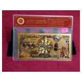 Gold Plated Banknote - 100000000 Yen Courage