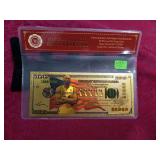 Gold Plated Banknote- 100.00 Laker