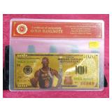 Gold Plated Banknote - 100.00   USA  Basketball 9