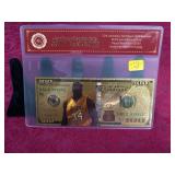 Gold Plated Banknote- 100.00 Lakers 34