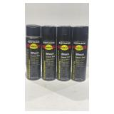 4 cans of Black Rust-Oleum Spray Paint