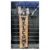 Metal Cowboy Welcome Sign