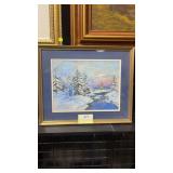 Framed Snowy River Painting