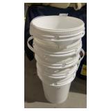 5,  EMPTY 5 Gallon Buckets