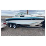 1988 INVA BOAT TRAILER & 1988 INVADER BOAT 20 FT